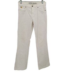 Yoga Jeans canada brand womens 29 classic rise Alex Bootcut white denim stretch